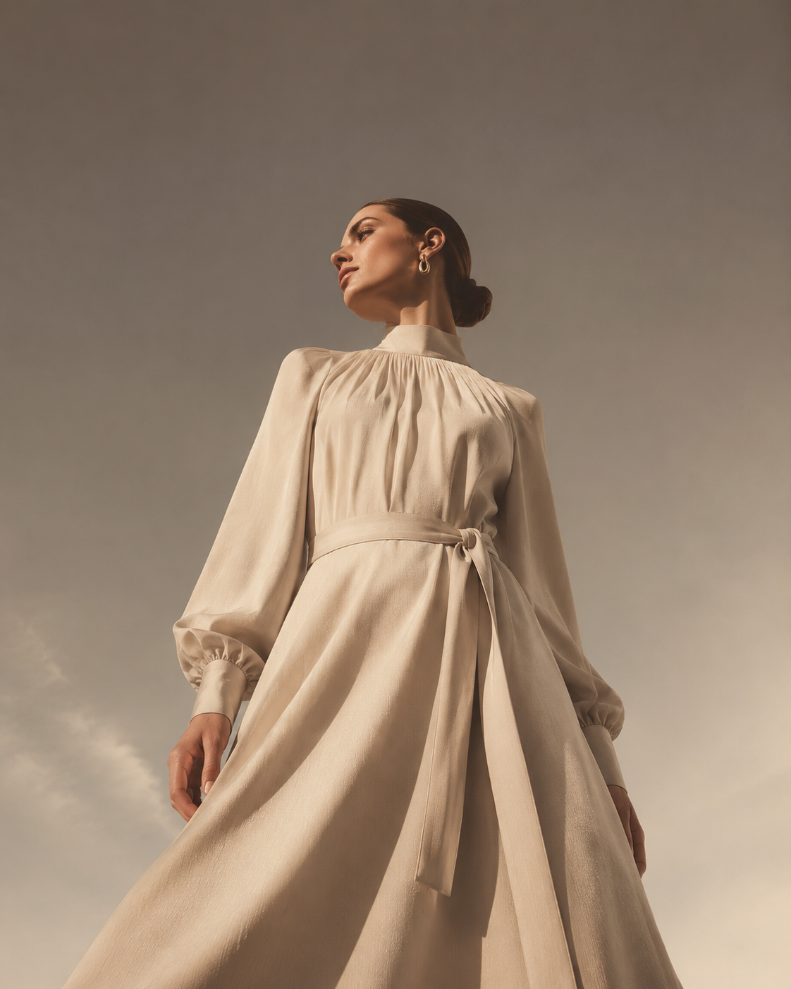 Mujer vistiendo un outfit elegante inspirado en moda femenina moderna
